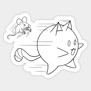 The cat and the mouse Sticker